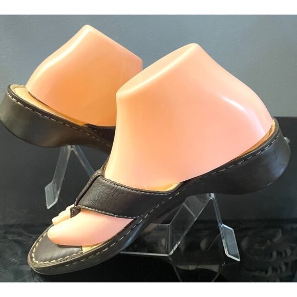 BORN Thong Brown Leather Women’s Sandals Shoes 8 Medium - Picture 10 of 12